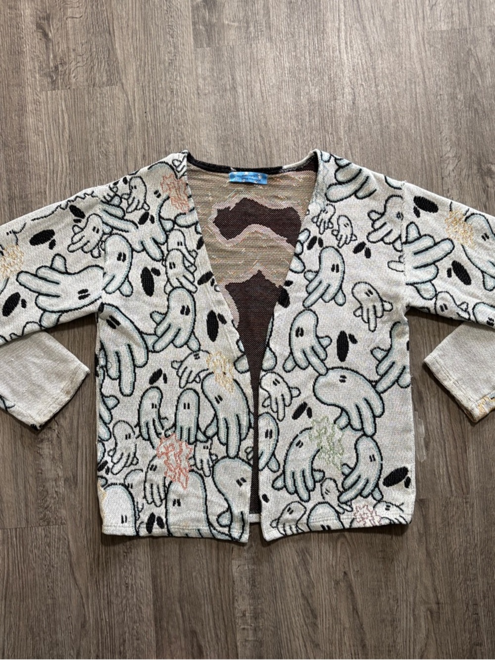 4444xWAND Vintage Ghost Knit Cardigan Y2K Rare Unisex M